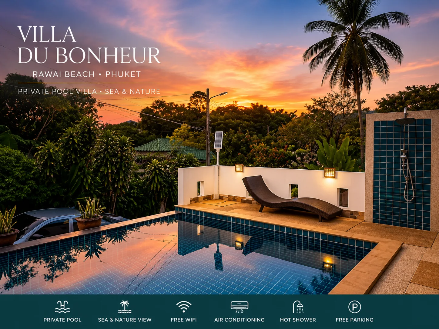 Piscine privée de Villa du Bonheur à Rawai, Phuket